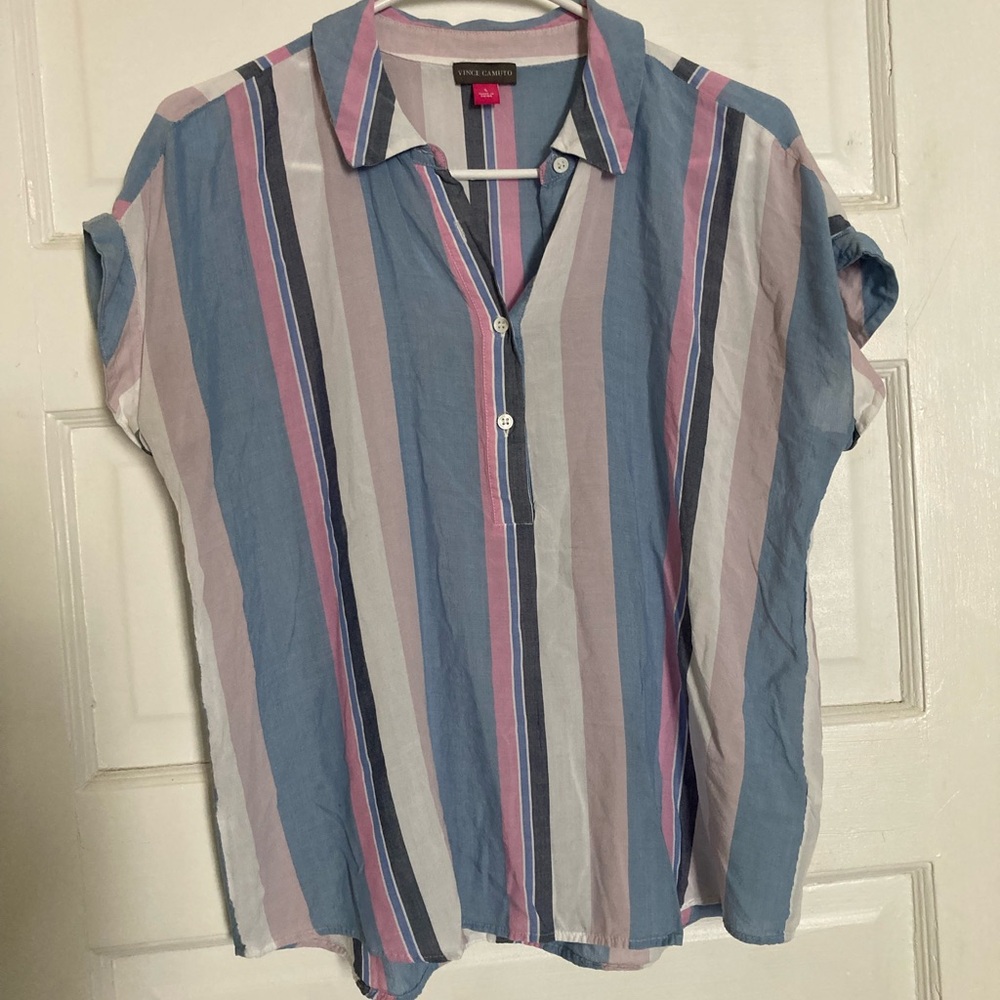 Striped Button-Up Shirt